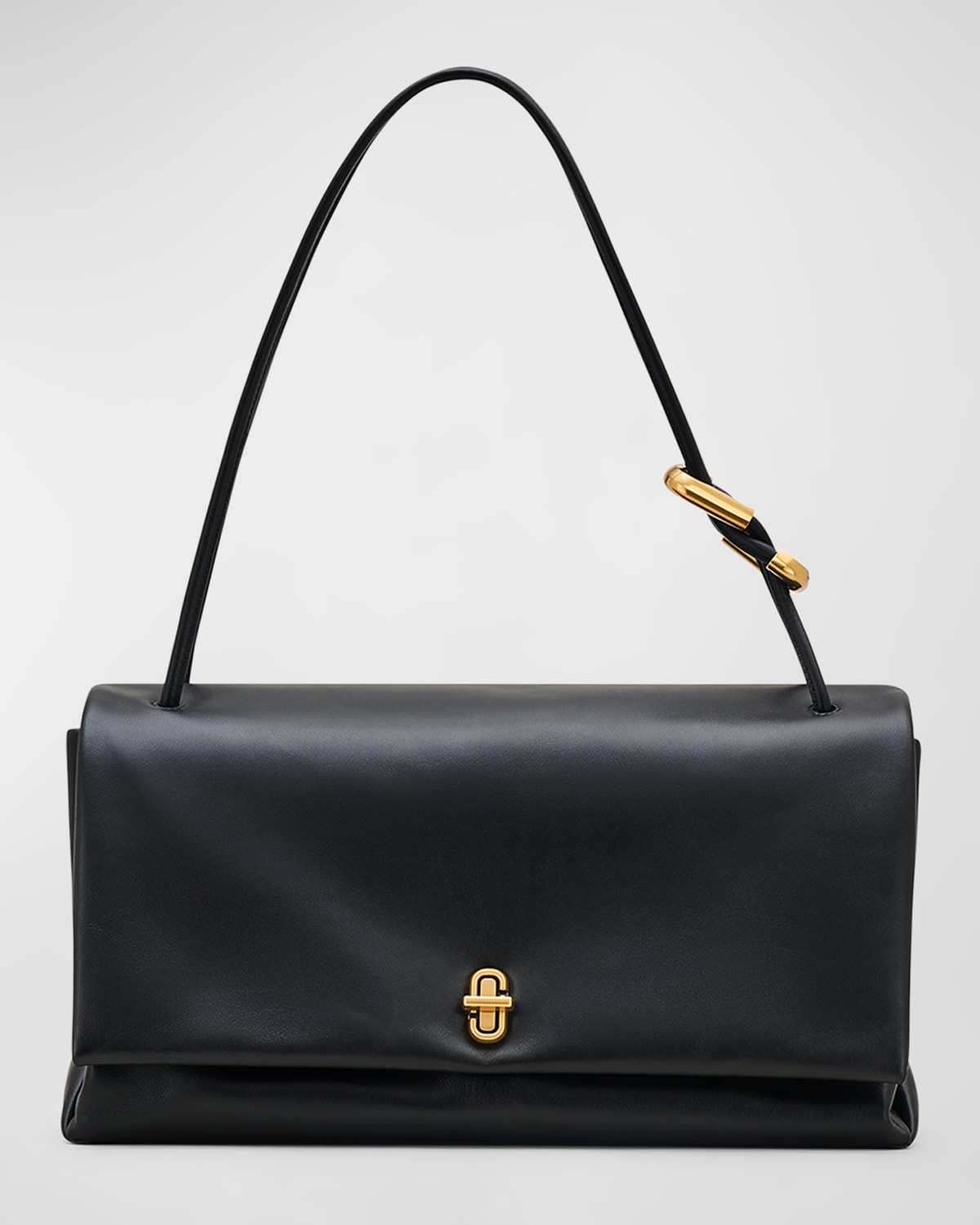 Marc Jacobs Black Bag With Gold-tone Clasp And Vibrant Lining In Black