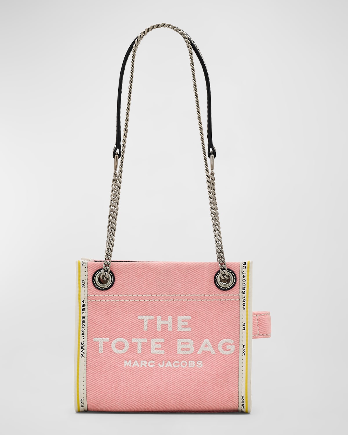 Marc Jacobs The Denim Chain Crossbody Tote Crossbody Bags Pink In Ribbon Pink