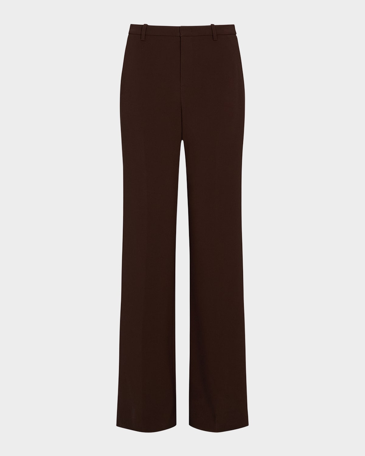 Vince Mid-rise Tailored Flare Pants In Brown