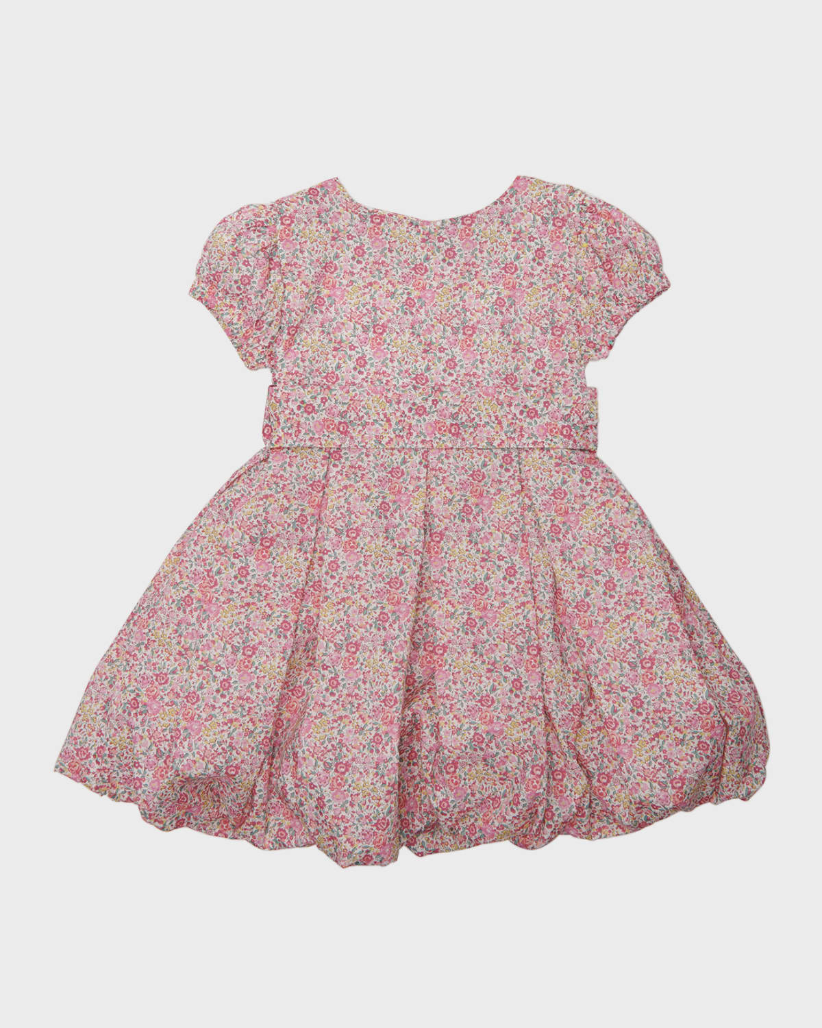 Tessa James Girl's Elizabeth Dainty Floral-print Pouf Dress In Pink