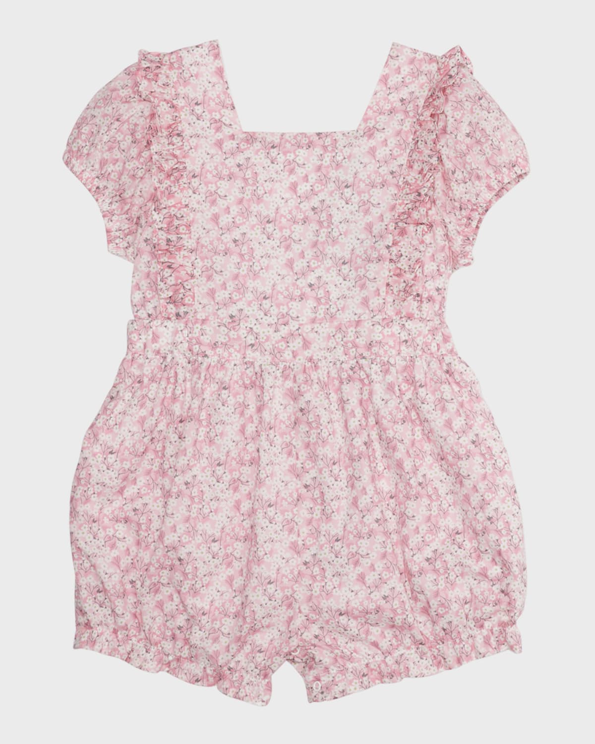 Tessa James Baby Girl's Buttercup Floral-print Bubble Romper In Pink