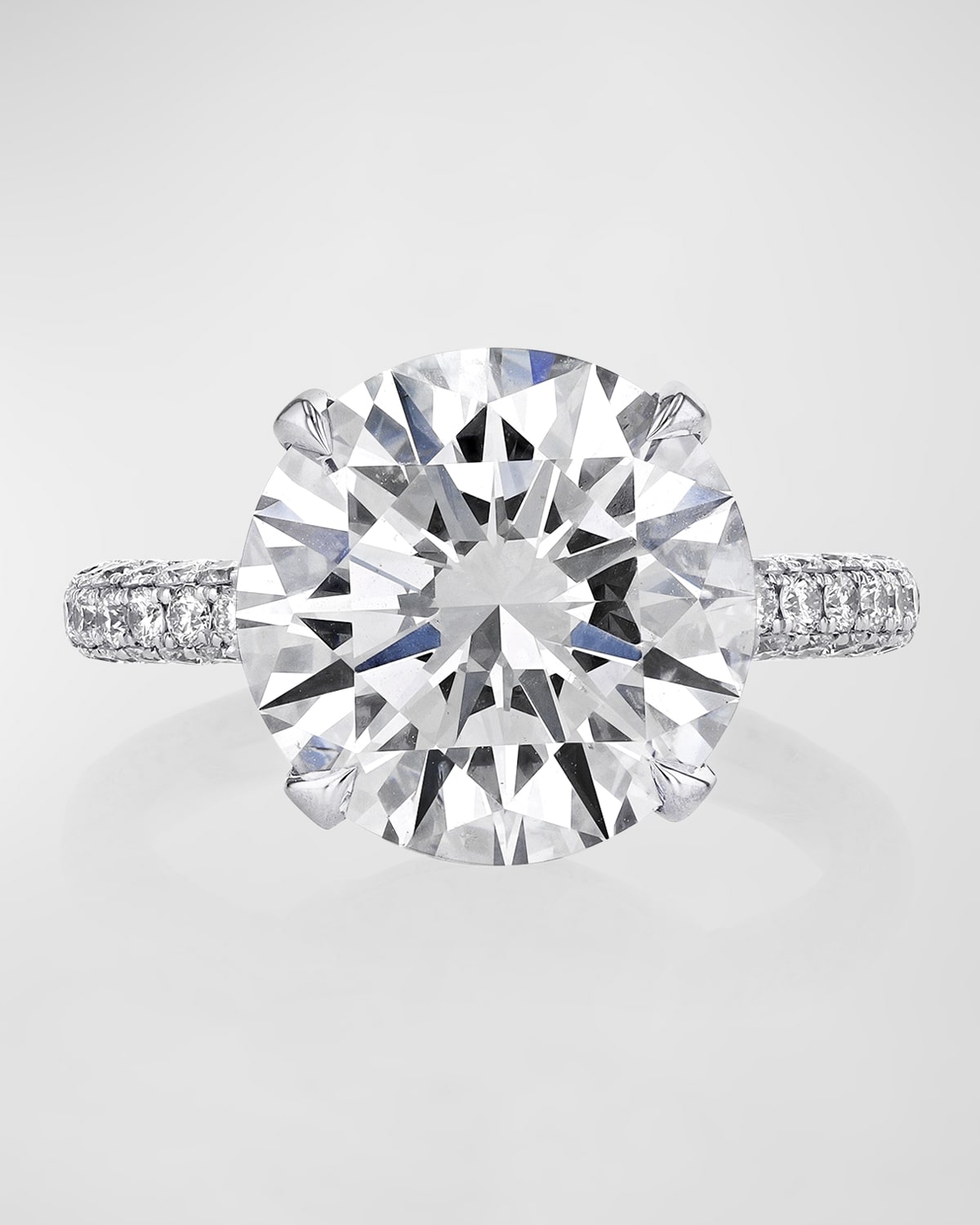 Platinum Round Ring, 8.42tcw (Size 6.5)