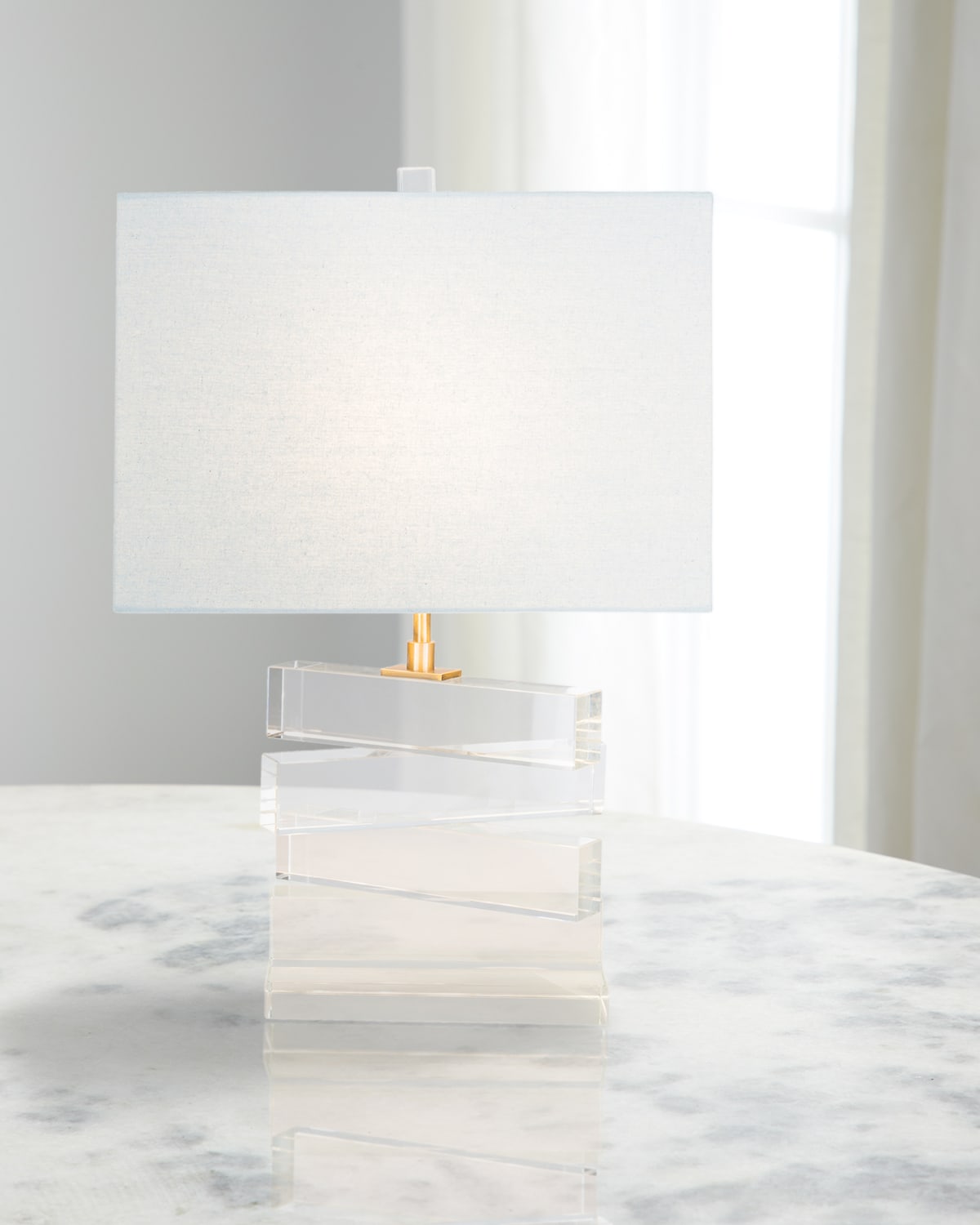 Surya Rugs Surrey 24" Crystal Table Lamp In Clear