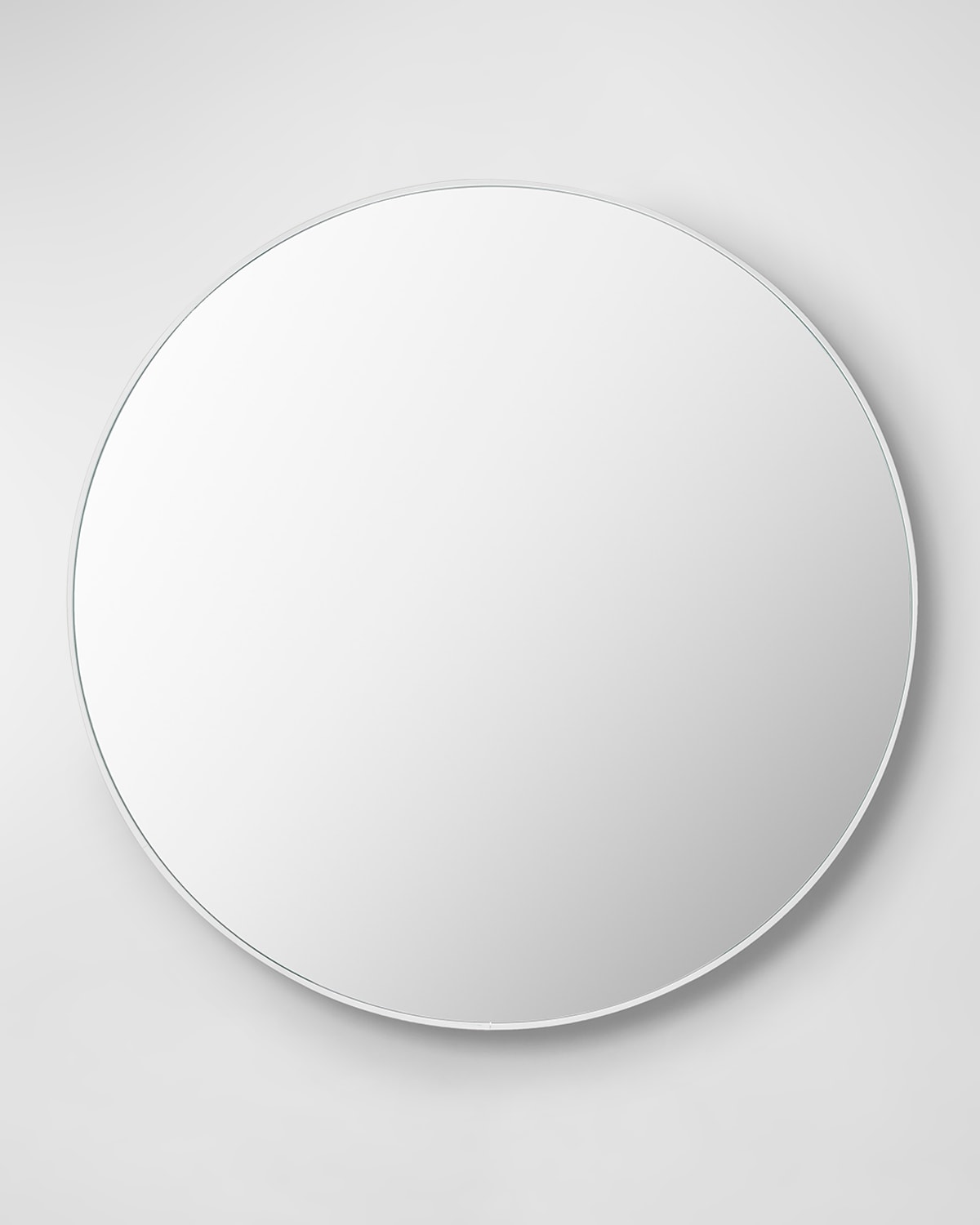 Surya Rugs Aranya 40" Round Wall Mirror, White In White