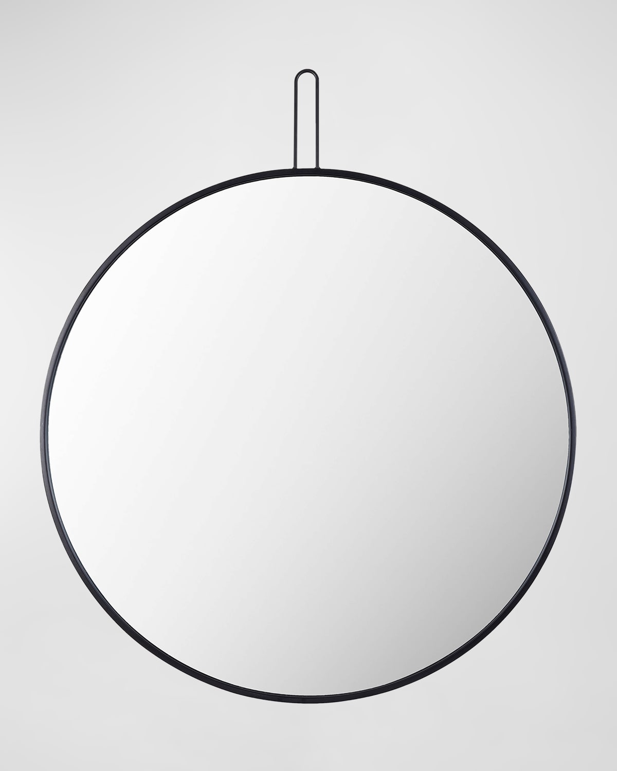 Surya Rugs Athanasia 30" Round Wall Mirror, Black In Black