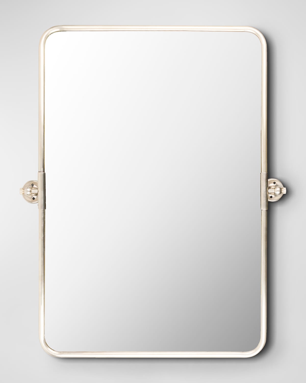 Surya Rugs Burnish Silver Rectangular Mirror, 36" In Silver