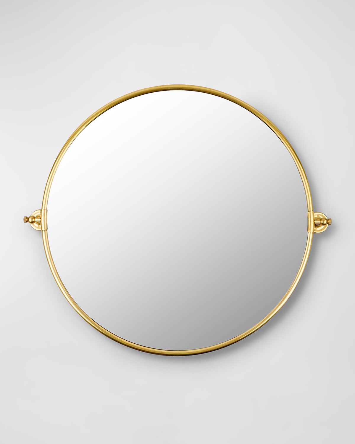 Surya Rugs Burnish Golden Round Mirror, 32" In Gold