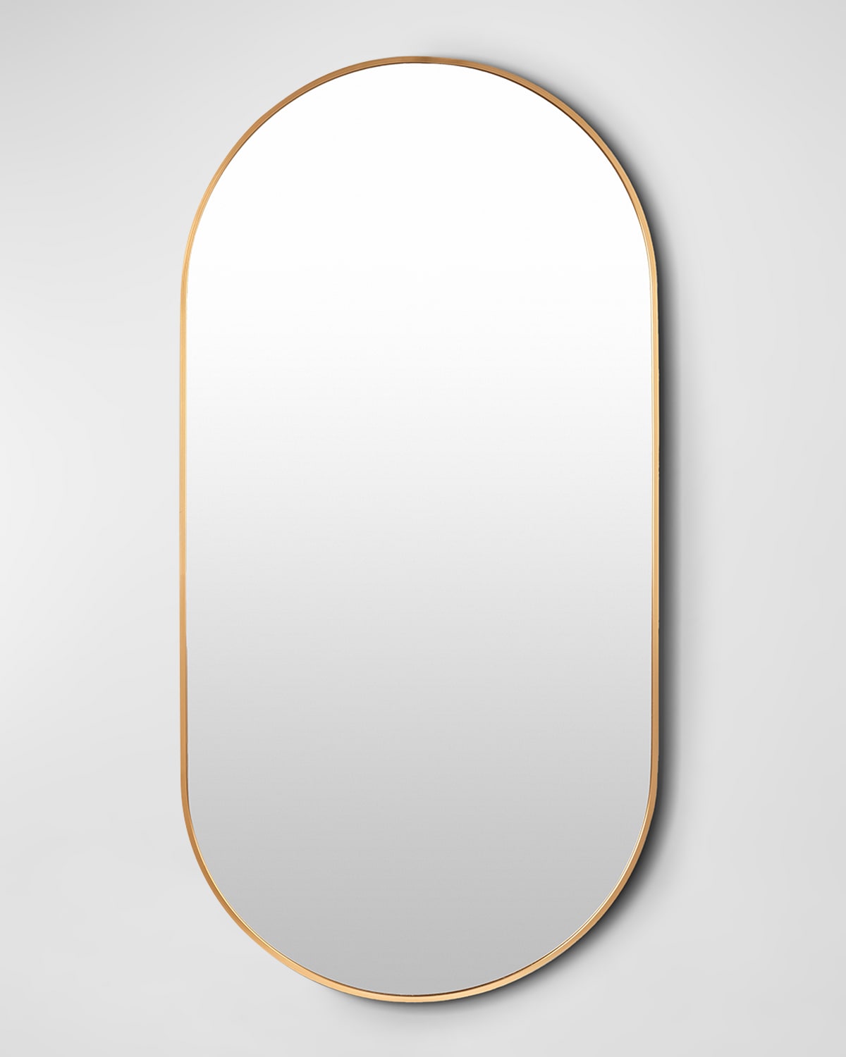 Surya Rugs Ceraon Golden Straight Sided Oval Mirror