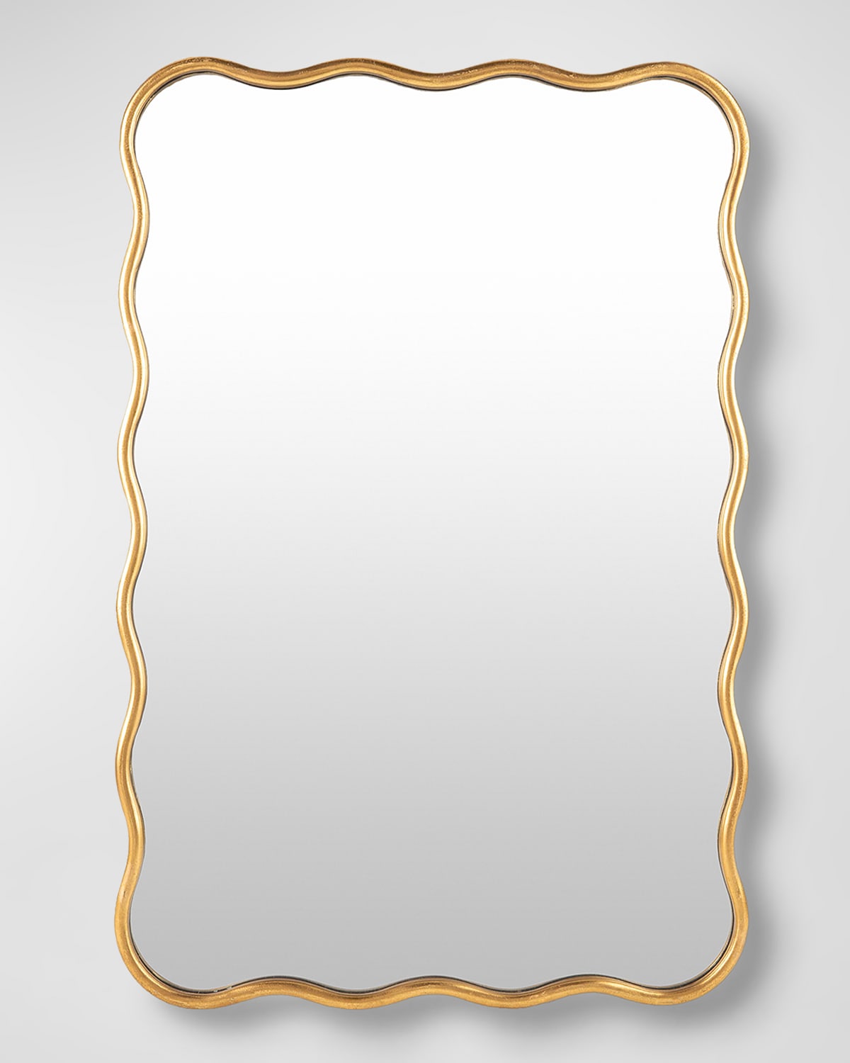Surya Rugs Ismenia Wavy Golden Mirror In Gold