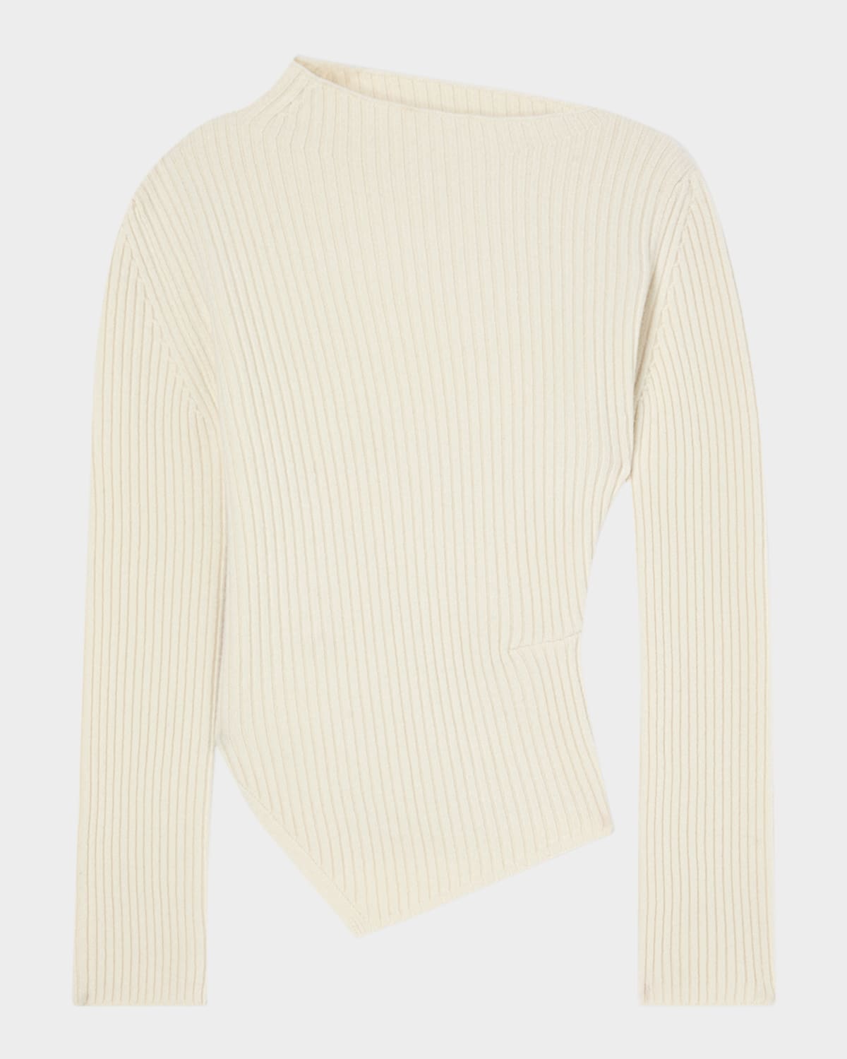 Asymmetric Ribbed Sweater