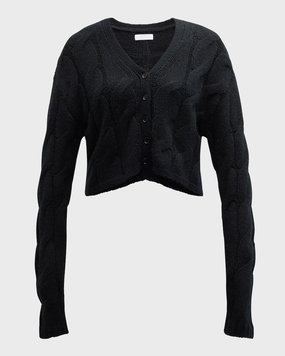 Shop Sablyn Jolie Cashmere Cable-knit Cardigan In Black