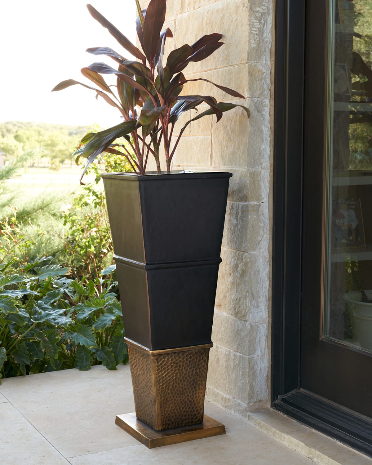 Arteriors Chaparral 32" Planter In Black