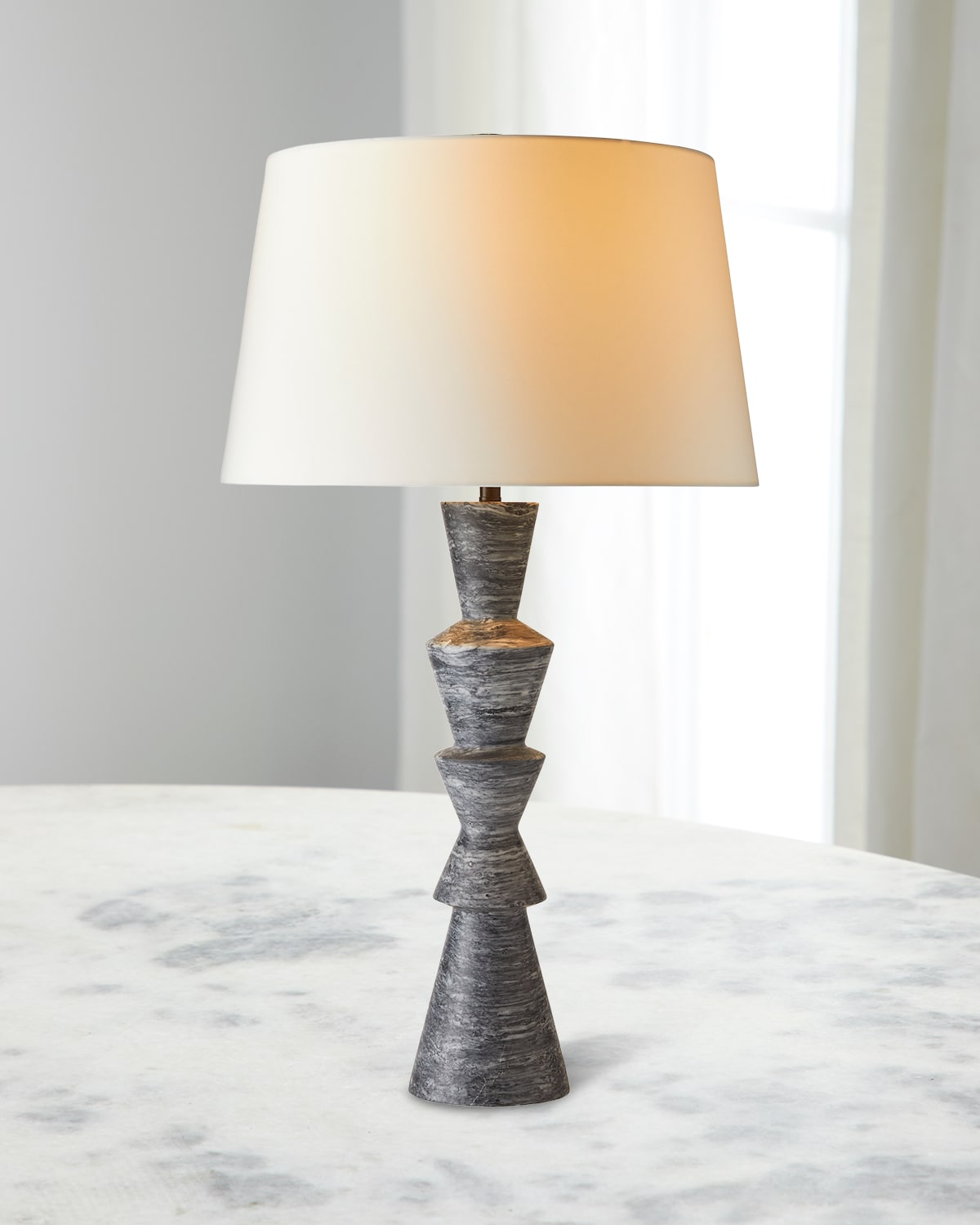Arteriors Chloe 33" Table Lamp In Gray