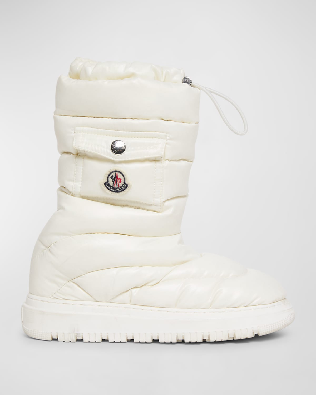 Moncler Girl's Gaia Pocket Nylon Mid Snow Boots, Toddlers/kids In White