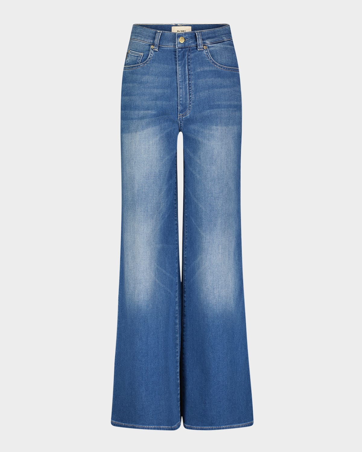 DL1961 DL SOFTWEAR HEPBURN WIDE-LEG HIGH-RISE JEANS 