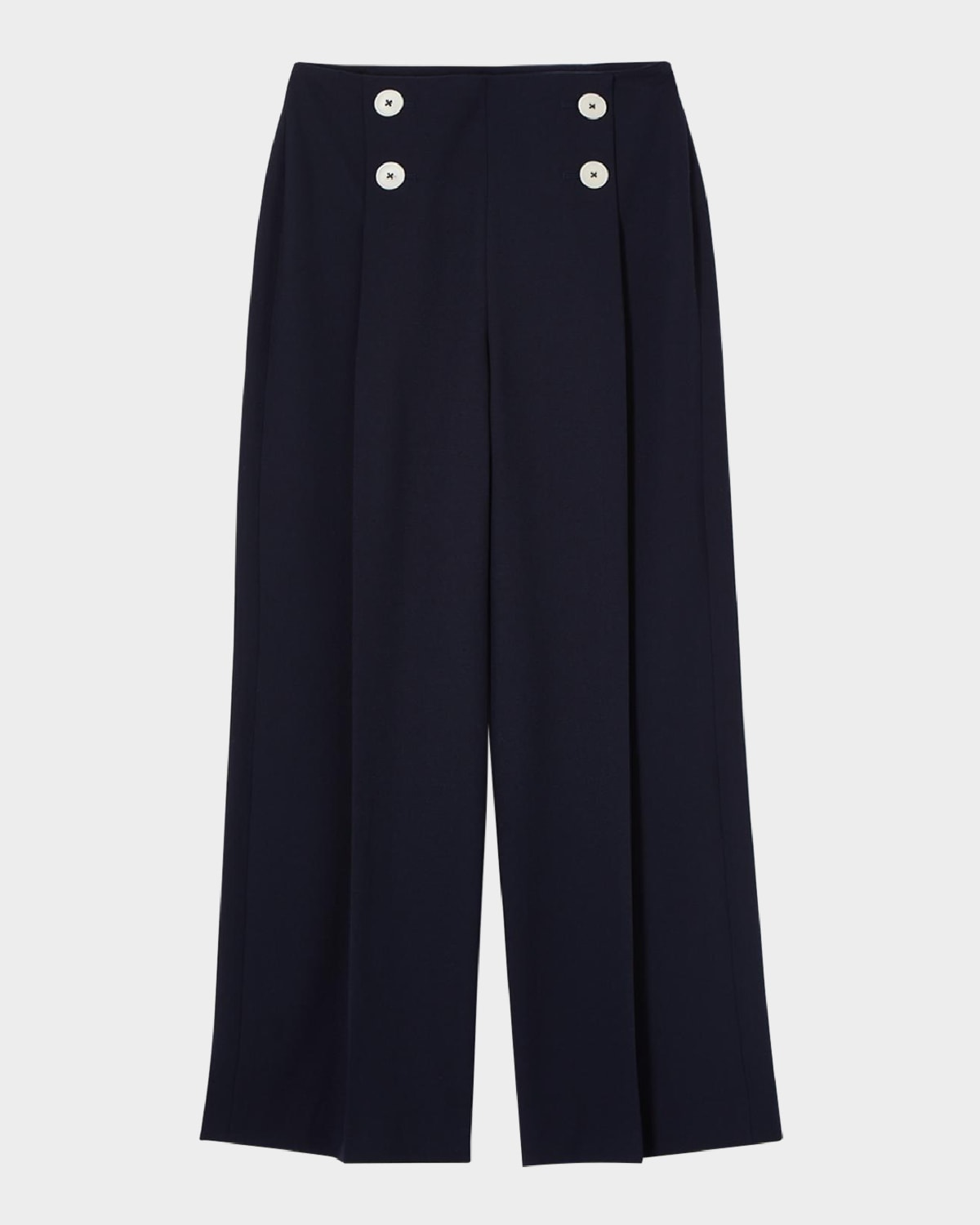 Parker Cropped Wide-Leg Sailor Trousers