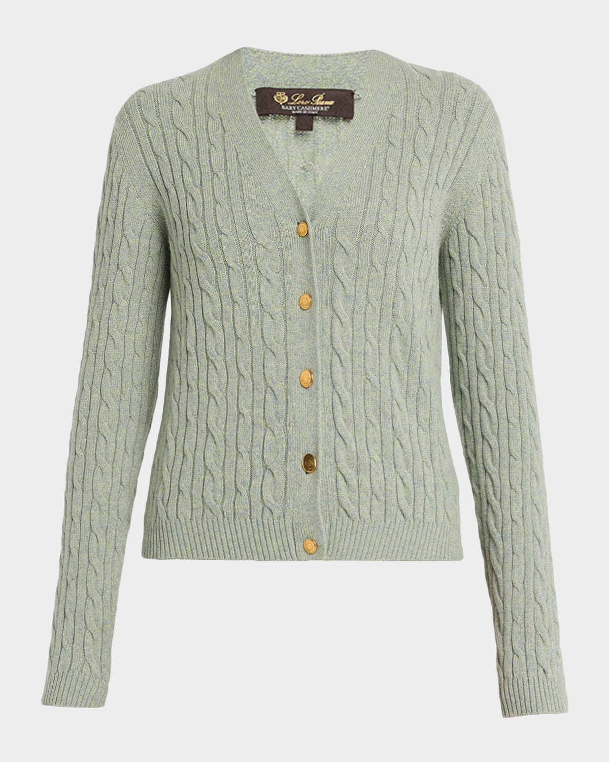 Loro Piana Baby Cashmere Cable Knit Cardigan
