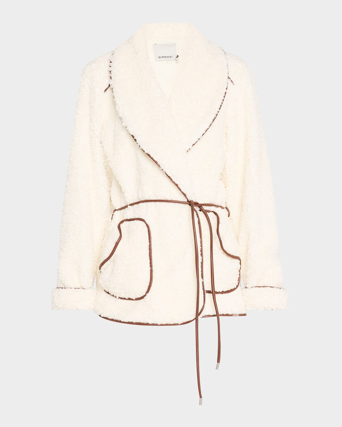 Kimia Faux Fur Tie Waist Jacket