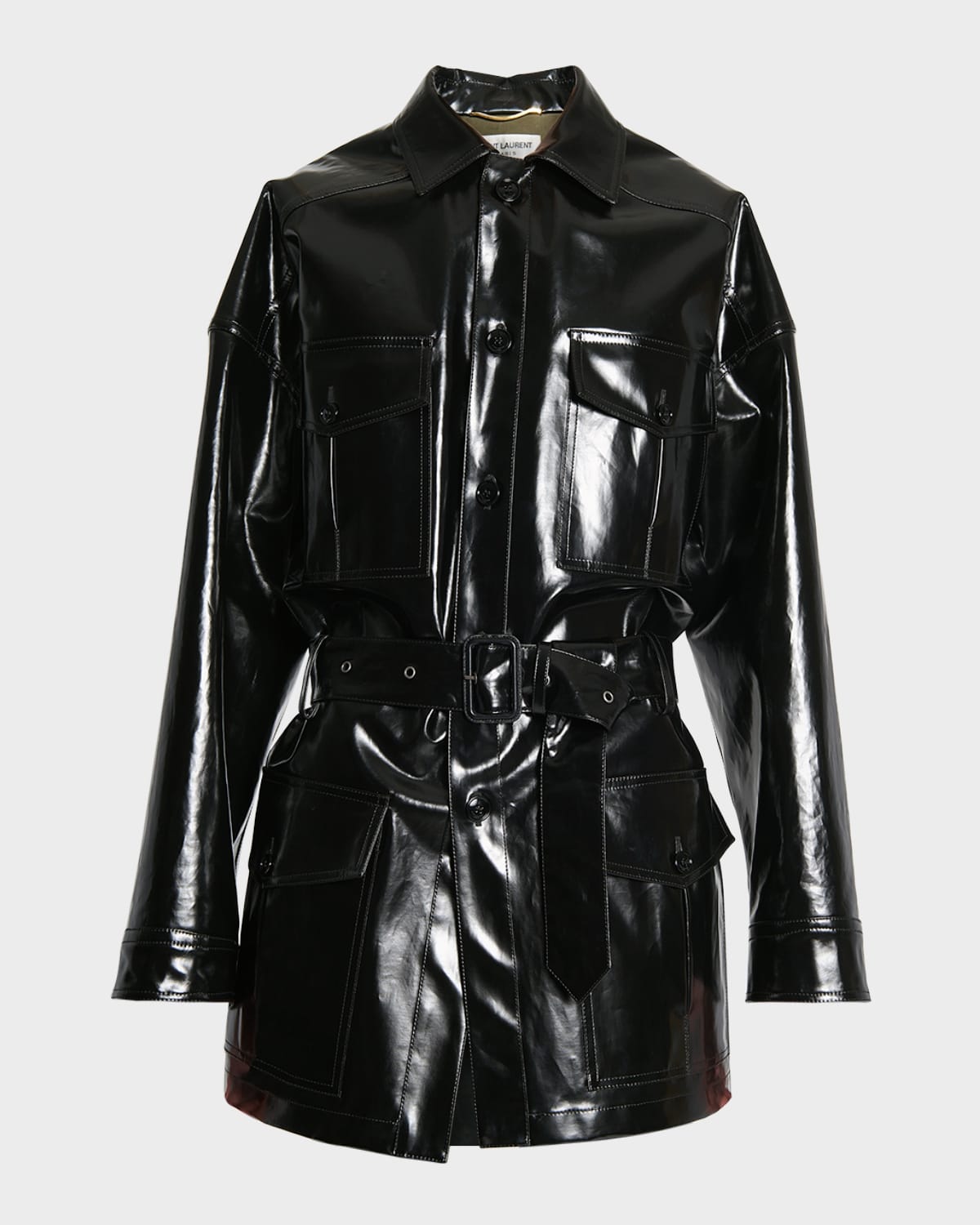 Saint Laurent Saharienne Jacket In Black ModeSens