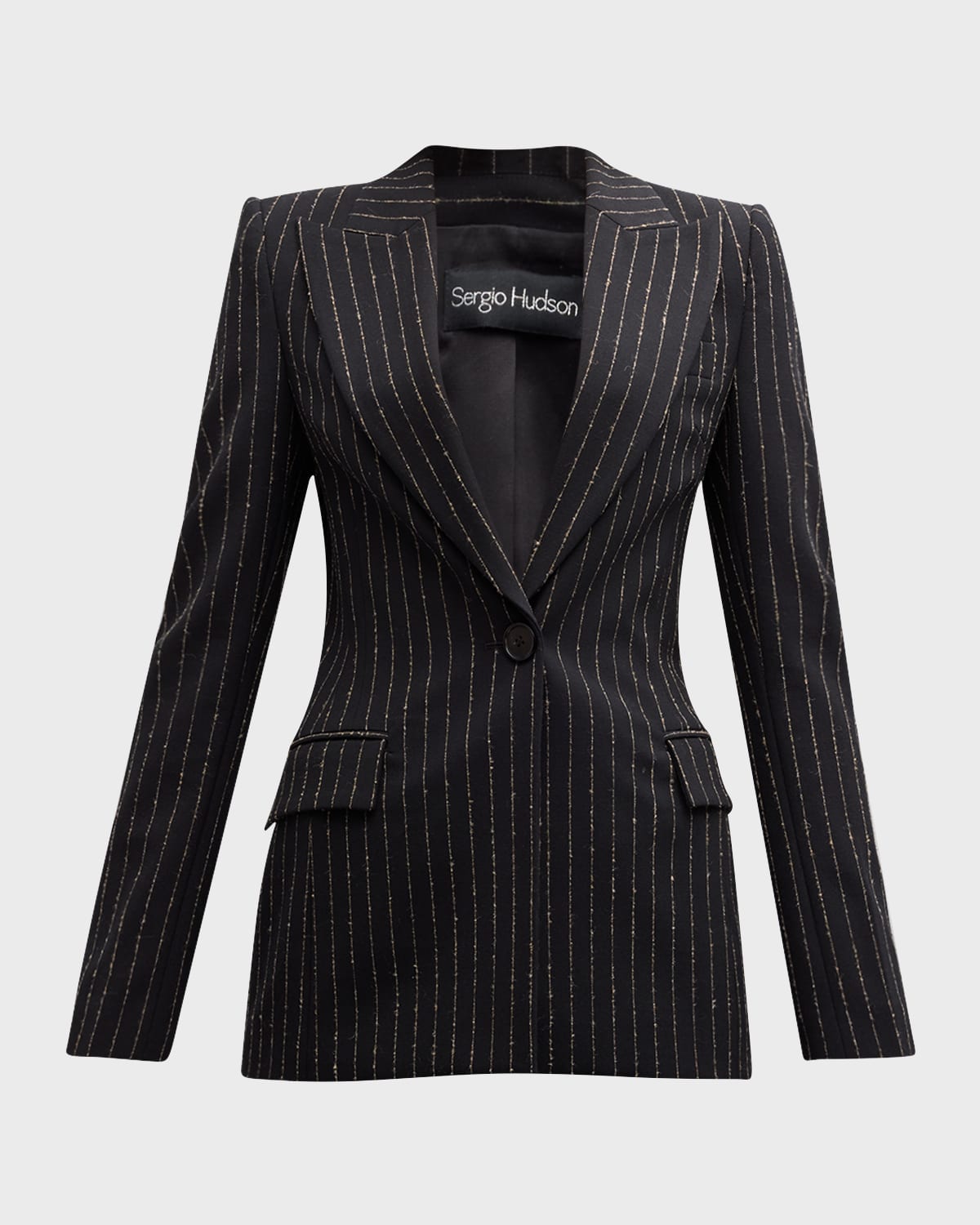 Pinstripe Stretch Suiting Jacket
