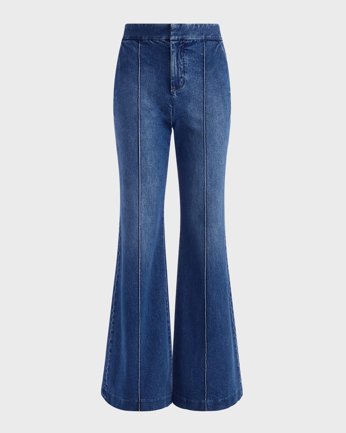 Shop Alice And Olivia Dylan High Waisted Wide-leg Jeans In Love Train