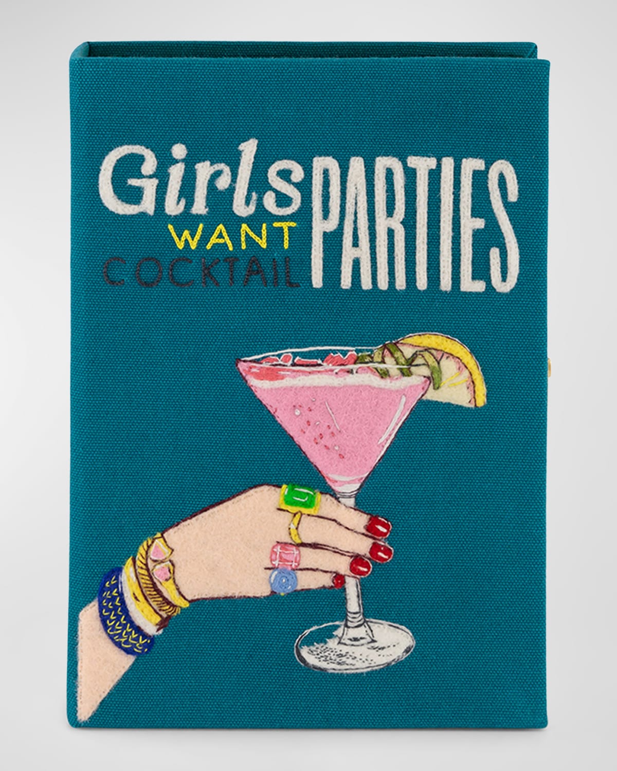 Shop Olympia Le-tan Girls Want Cocktail Parties Book Clutch Bag In Jade Latim
