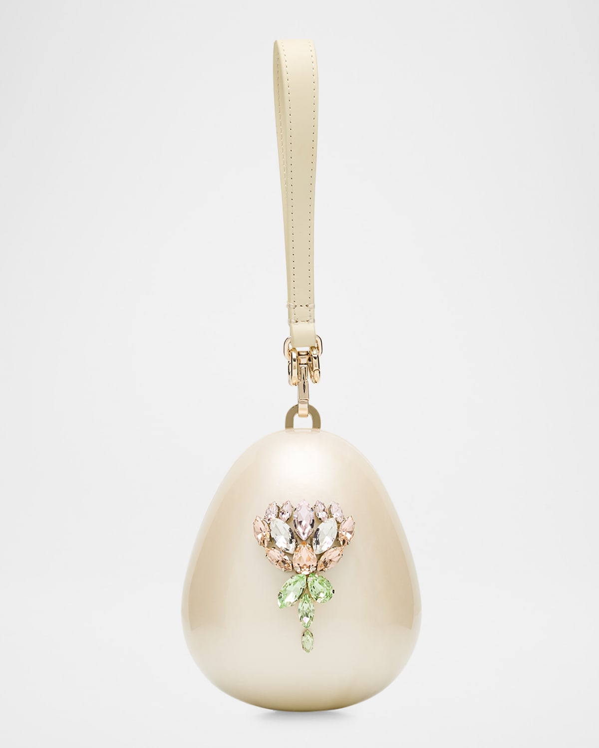 Simone Rocha Micro Pearly Egg Crossbody Bag In Pearl Pink Multi