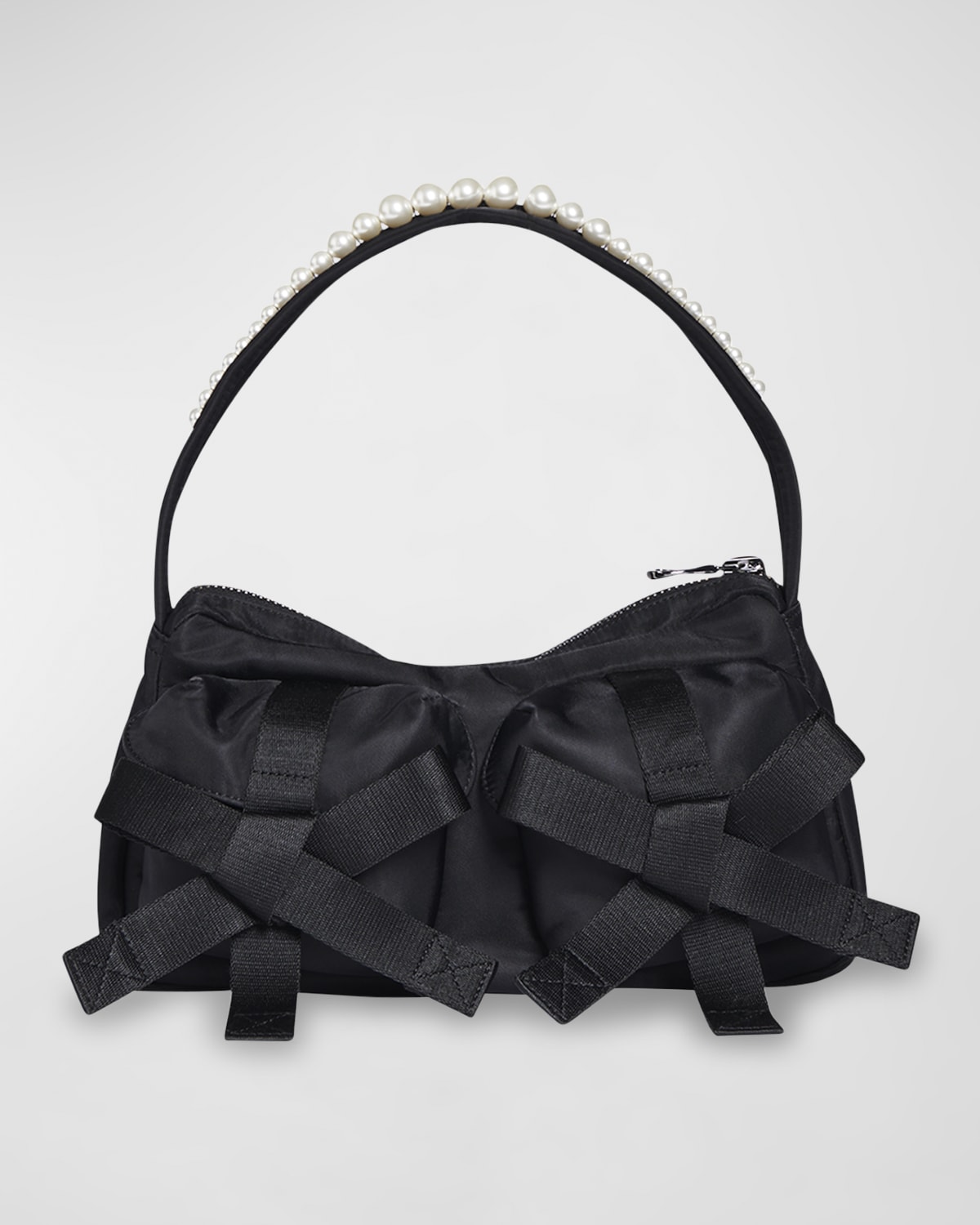 Utility Bow Pearly Pochette Shoulder Bag