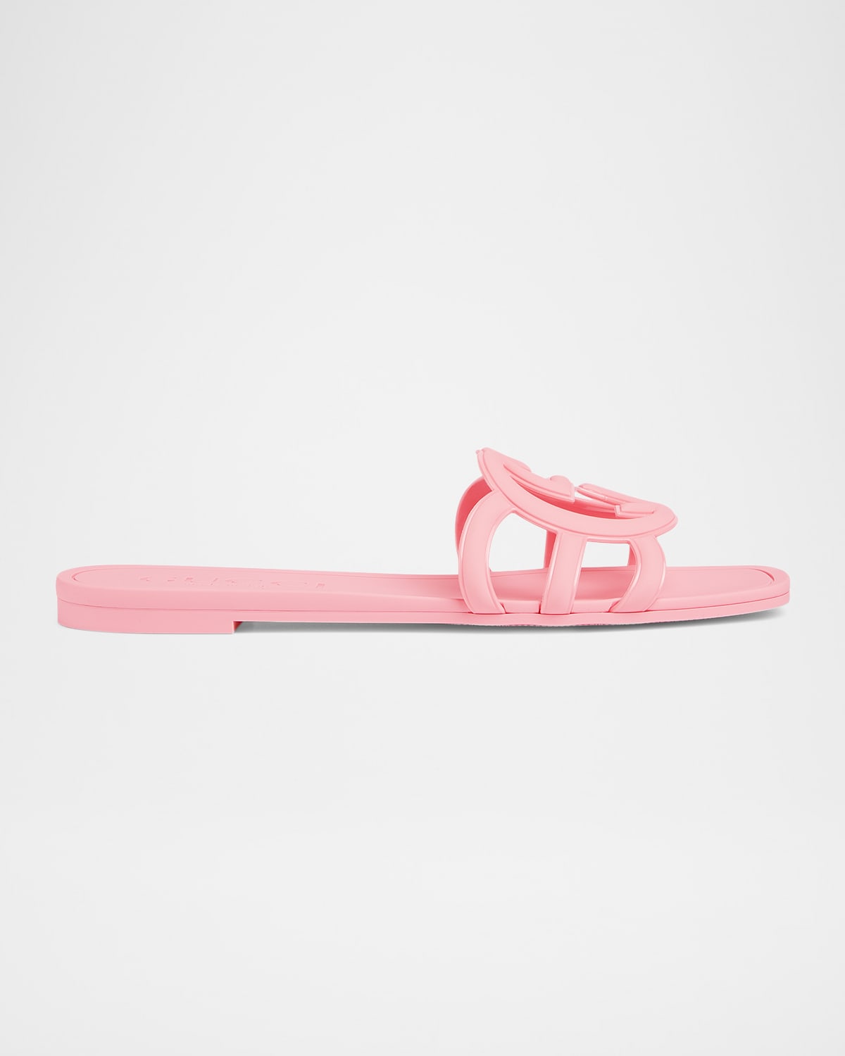 Gucci 10mm Interlocking G Canvas Slide Sandals In Wild Rose