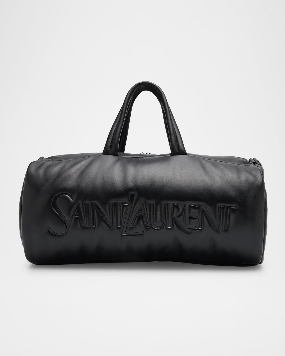 Men's Leather Logo Duffel Bag