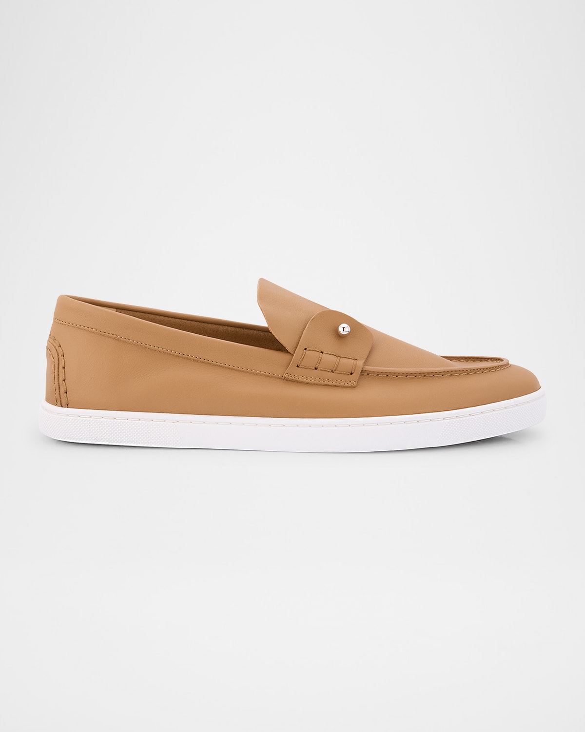 Christian Louboutin Chambeliboat Leather Loafers In Lionne