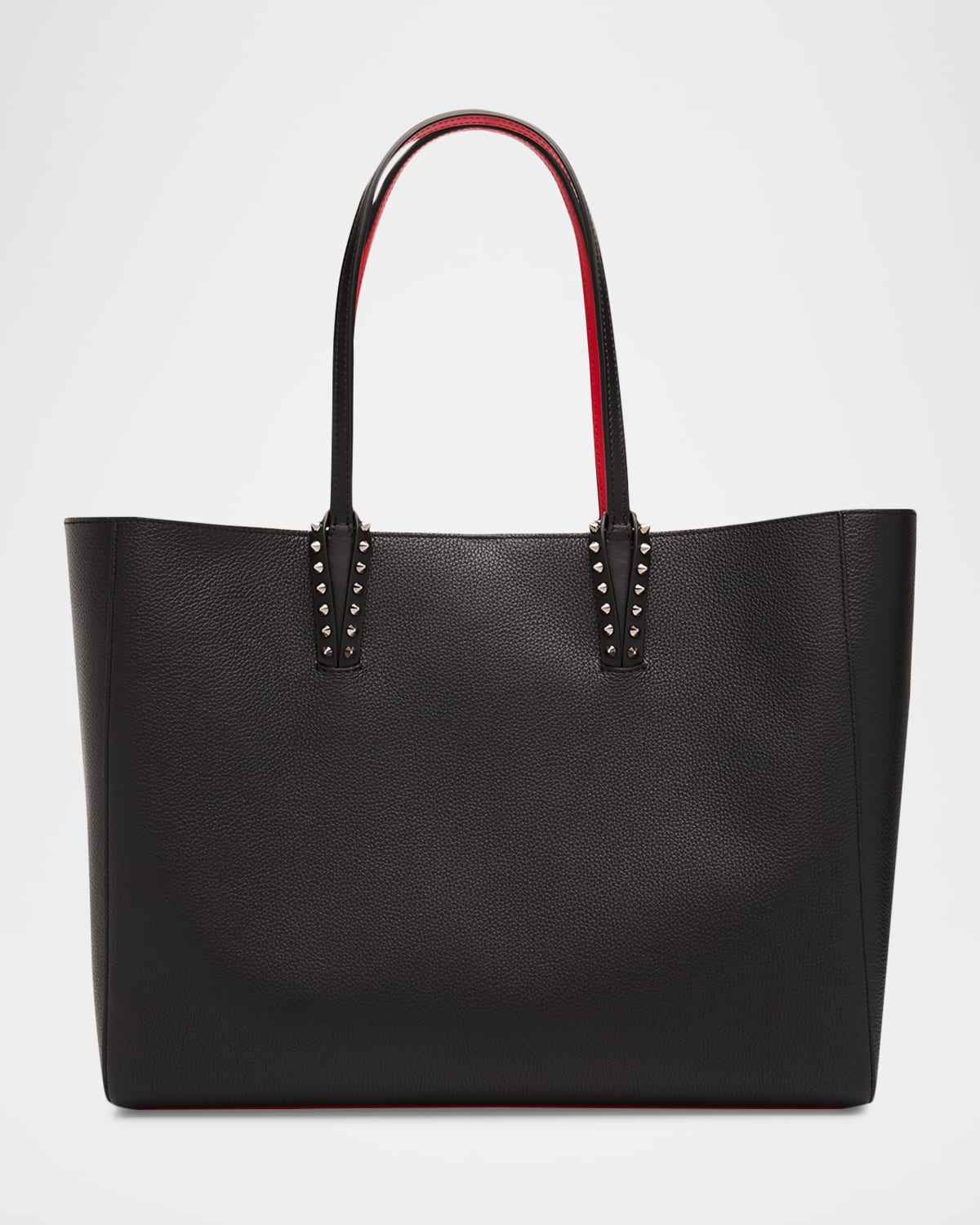 Christian Louboutin Cabata Soft Large Tote Bag In Grained Leather In Black