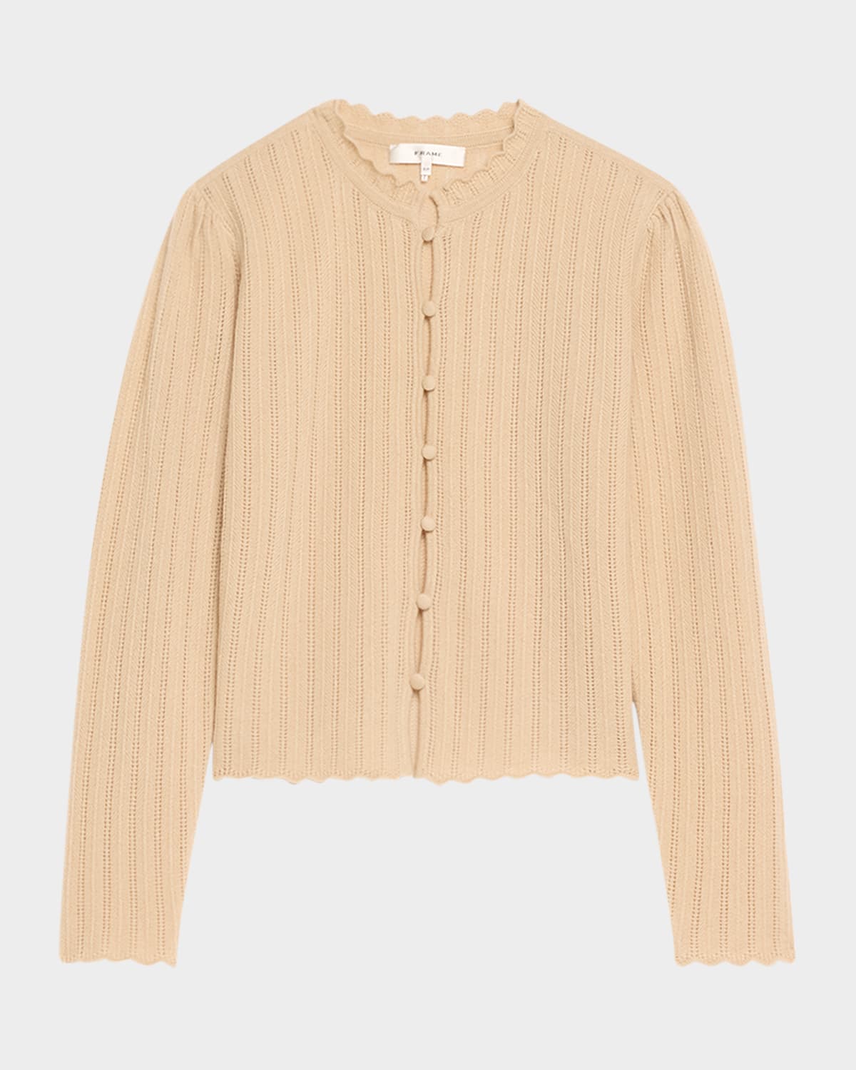 Ruffled Cashmere Cardigan