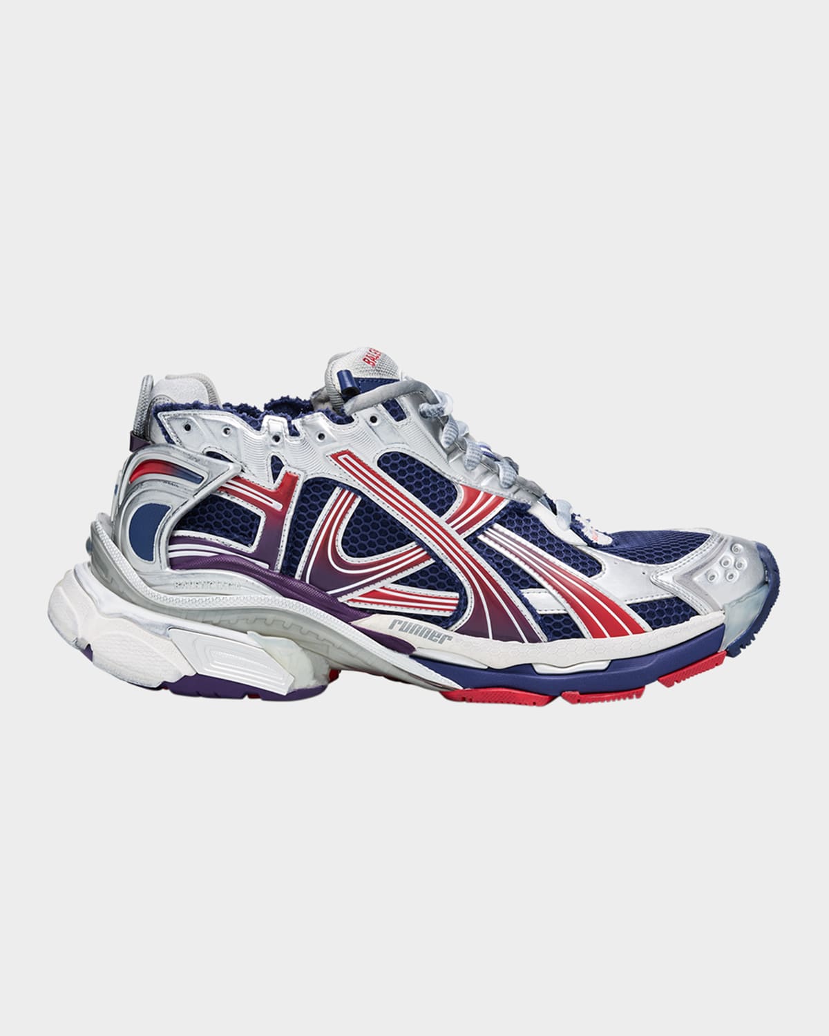 BALENCIAGA MEN'S MESH RUNNER SNEAKERS 