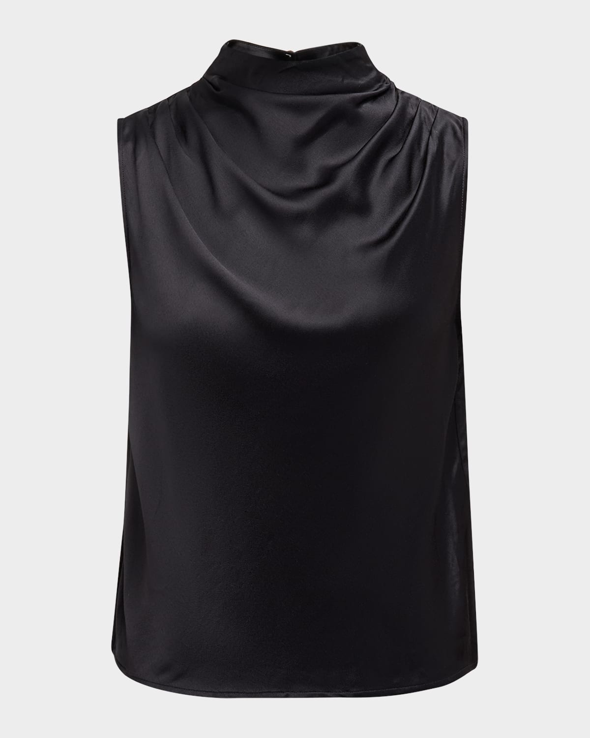 Kaleen Draped Satin Blouse