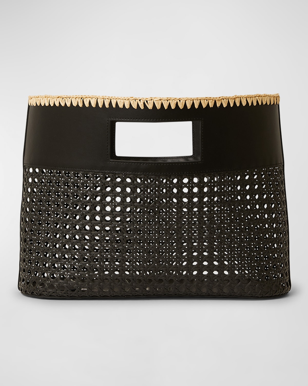 Ellie Small Woven Top-Handle Bag