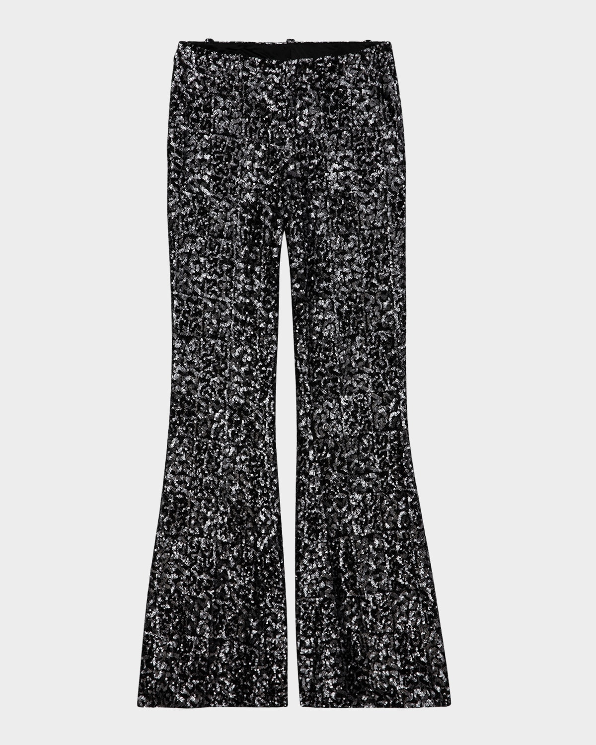 Zadig & Voltaire Prevy Sequined Flare Pants In Noir