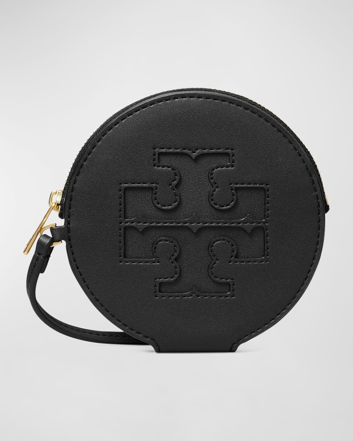 Tory Burch Ella Zip Bio Vegan Leather Card Holder In Black