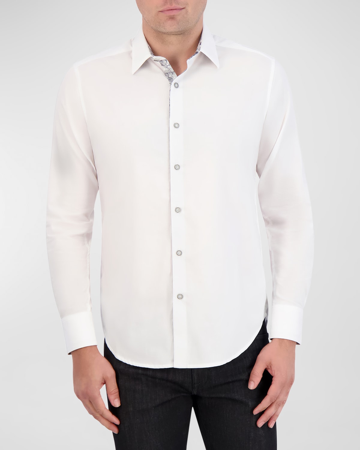 Robert Graham Wayfarer Long Sleeve Button Down Shirt In White