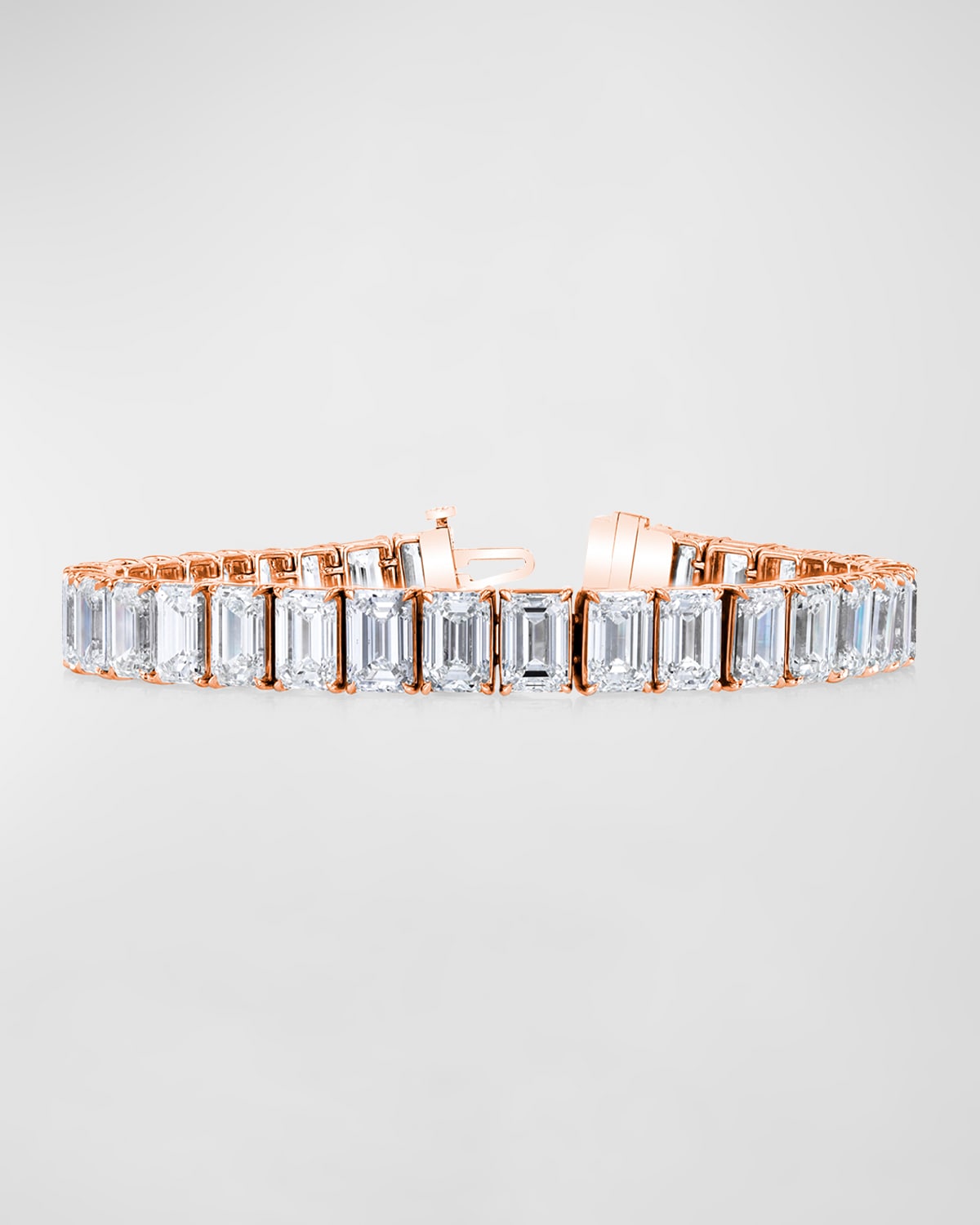 18K Gold North-South Prong-Set Diamond Tennis Bracelet, 21.50tcw, 7"L