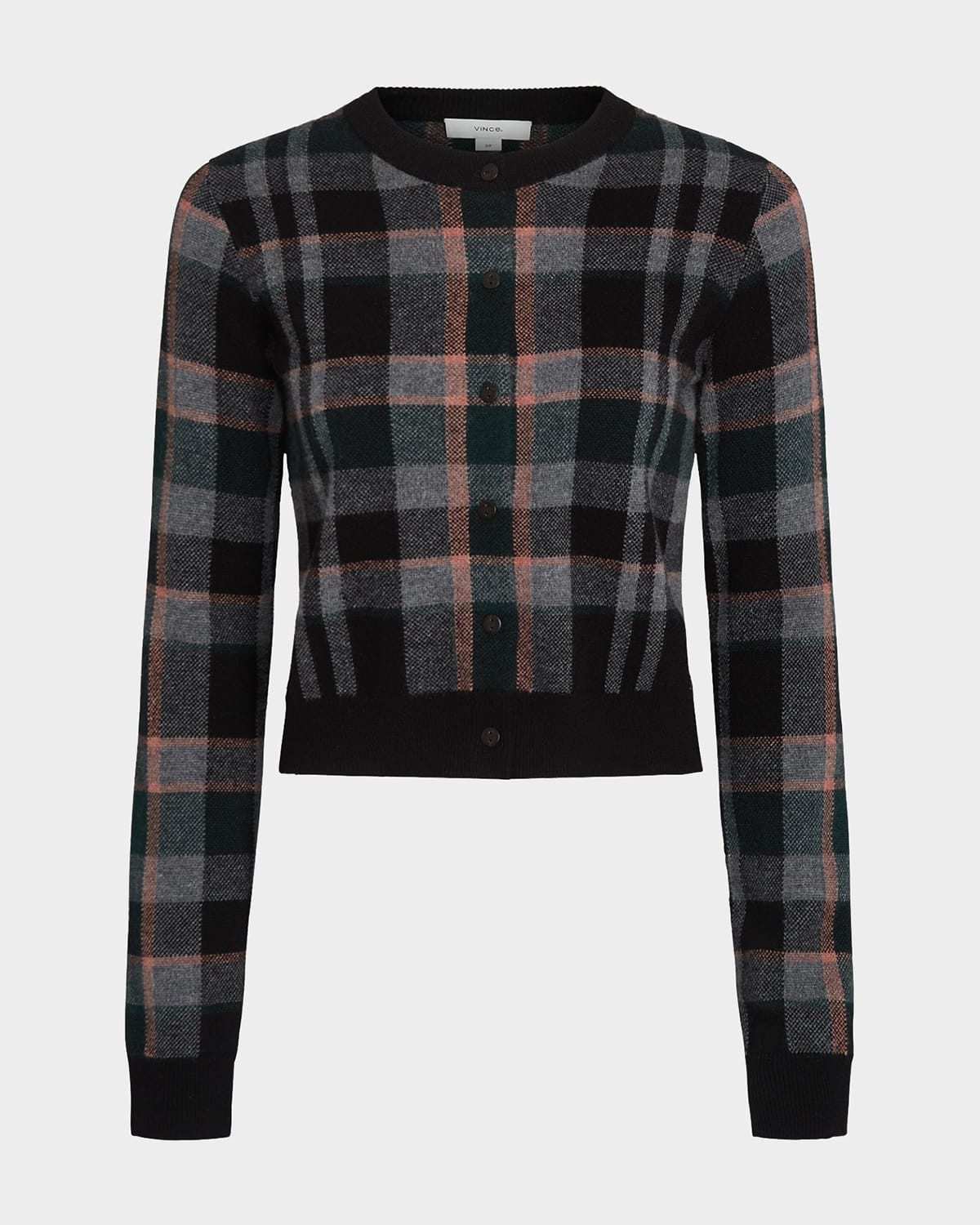 Cashmere Plaid Cardigan