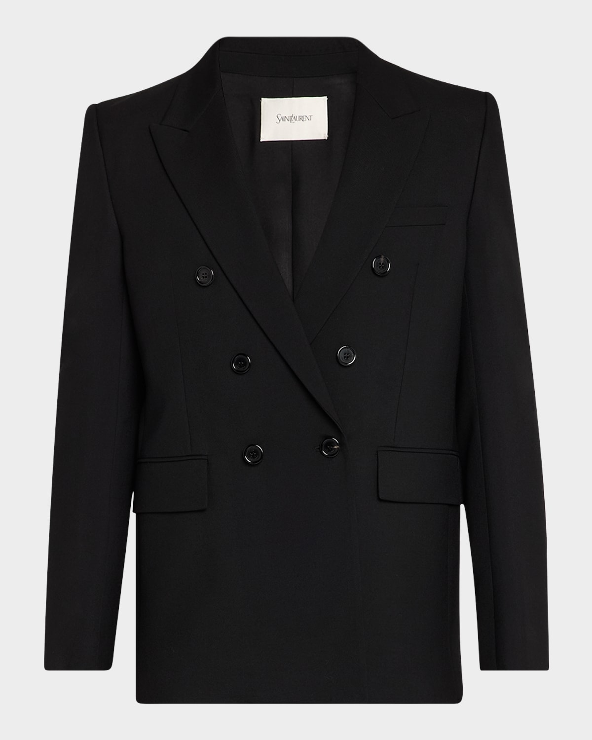 Saint Laurent Men's 6-button Wool Sport Coat In Nero