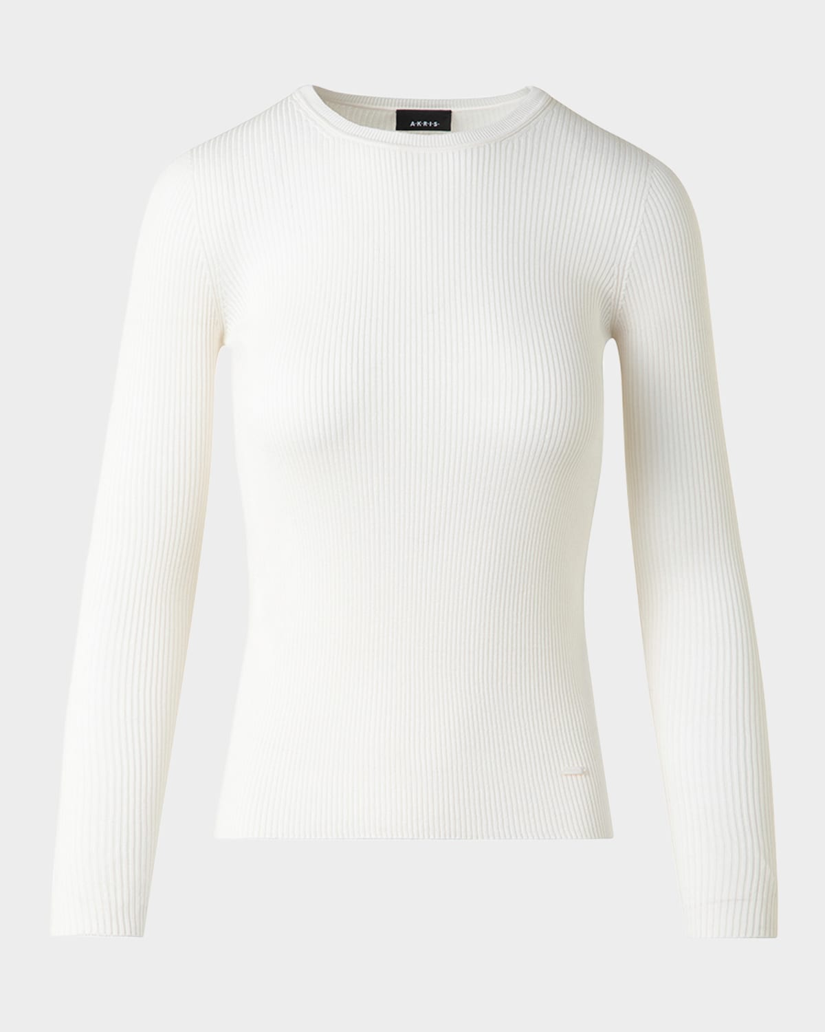 AKRIS FITTED RIB-KNIT SWEATER 