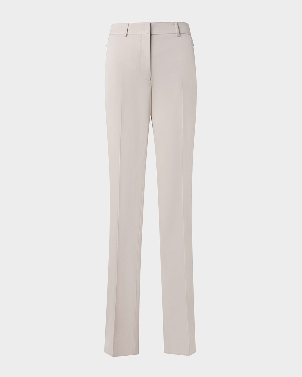 Akris Wide Leg Gabardine Pants In Greige
