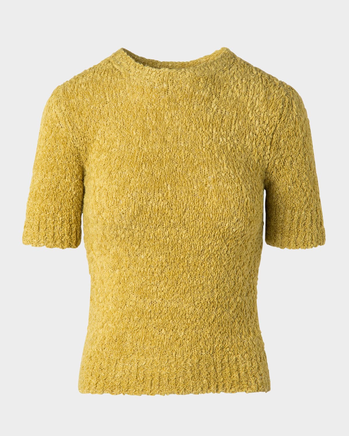 Akris Fitted Boucle Cashmere Sweater In Mimosa