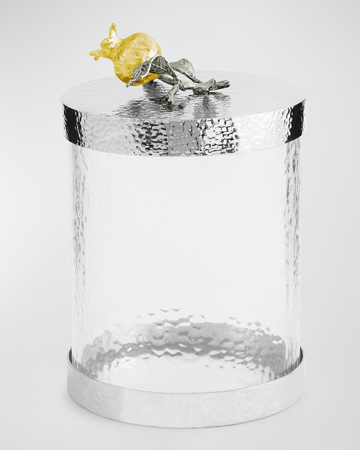 Michael Aram Pomegranate Silver And Gold Small Canister In Silver And Gold