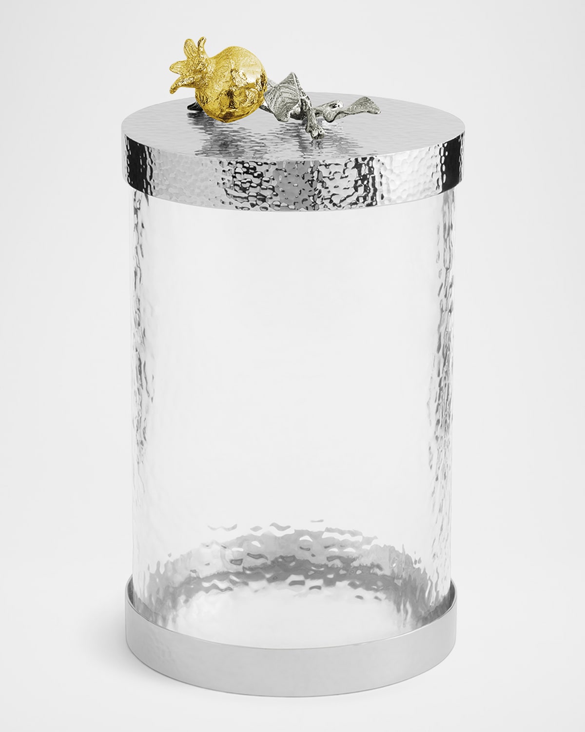 Michael Aram Pomegranate Silver And Gold Medium Canister, 5.31" X 5.31" In Silver And Gold