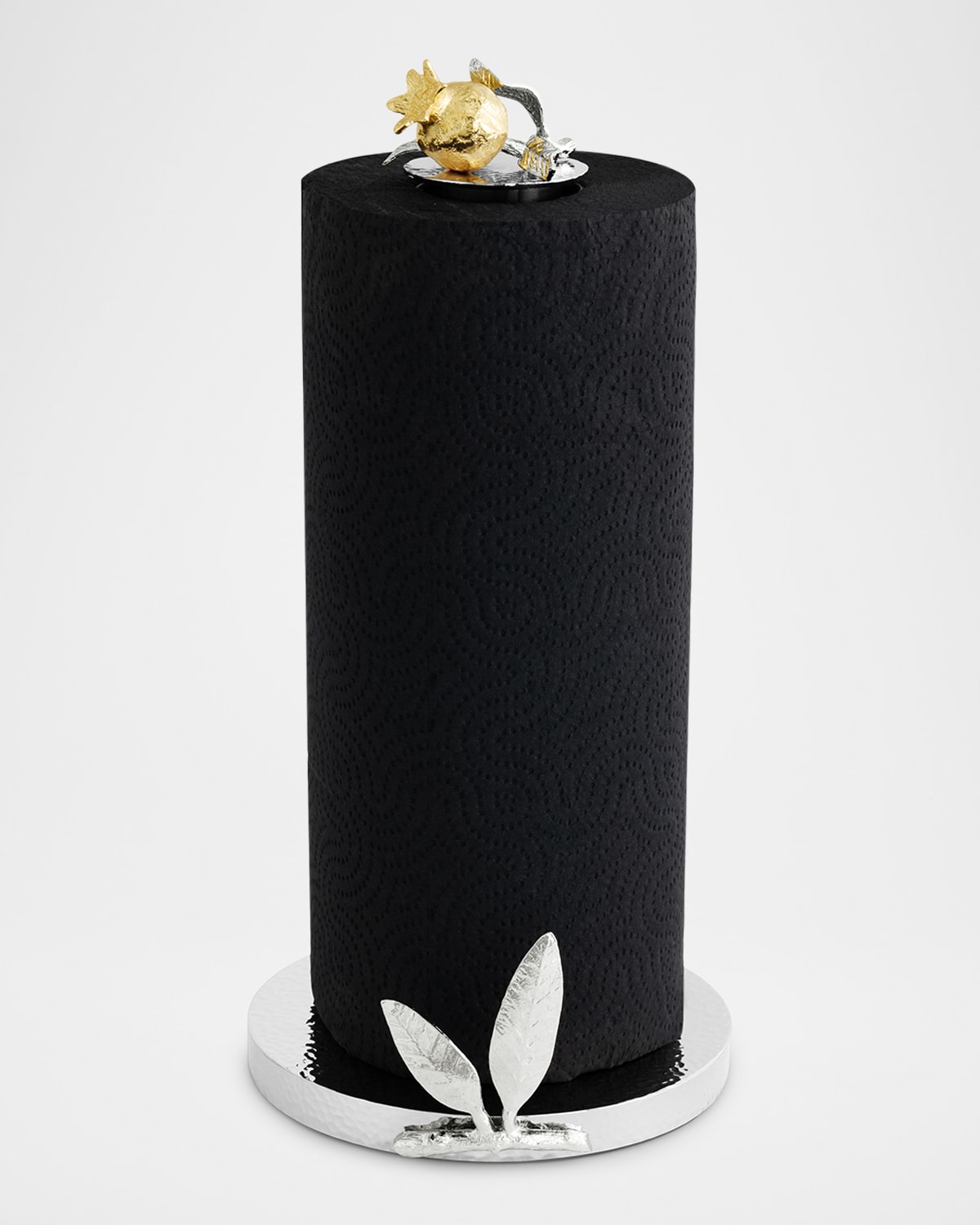 Michael Aram Pomegranate Silver And Gold Tone Paper Towel Holder In Silver And Gold
