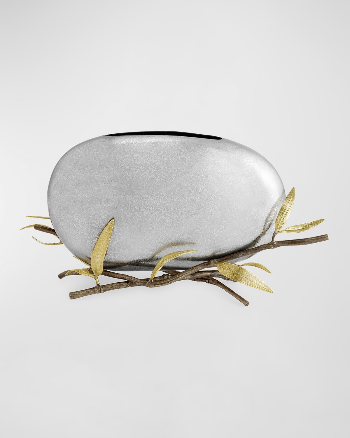Michael Aram Zen Garden Pebble Vase In Silver