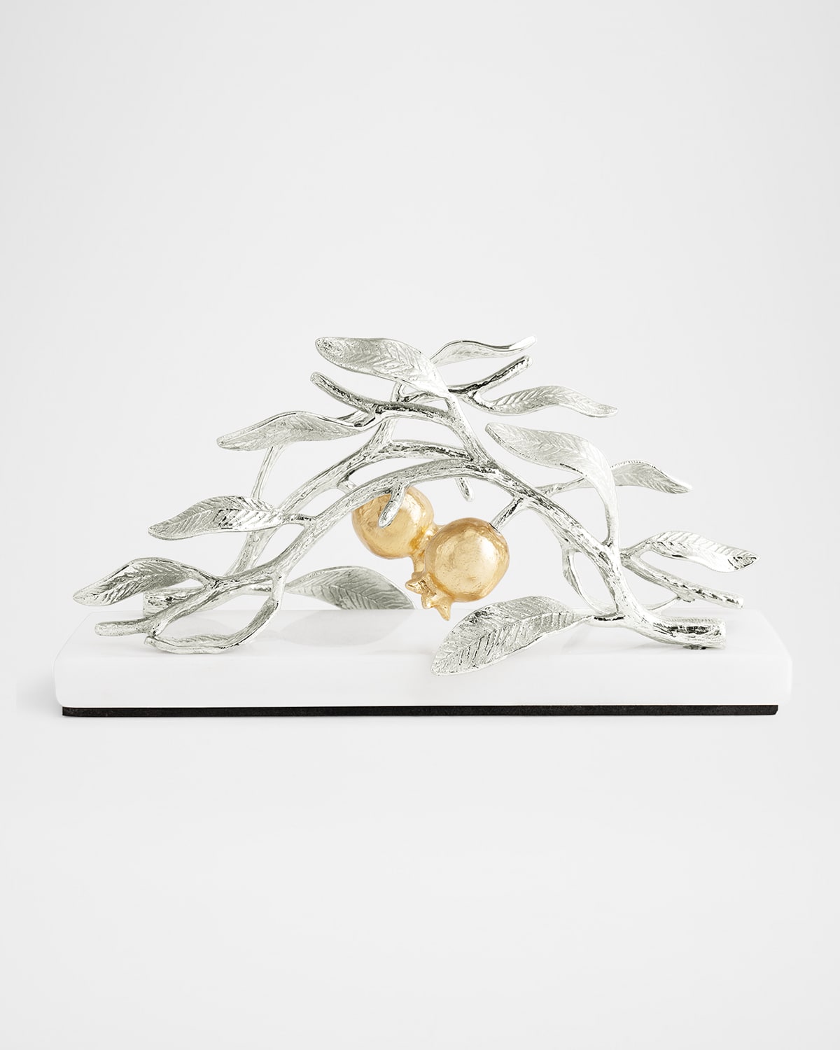 Michael Aram Pomegranate Silver And Gold Tone Vertical Napkin Holder In Silver And Gold